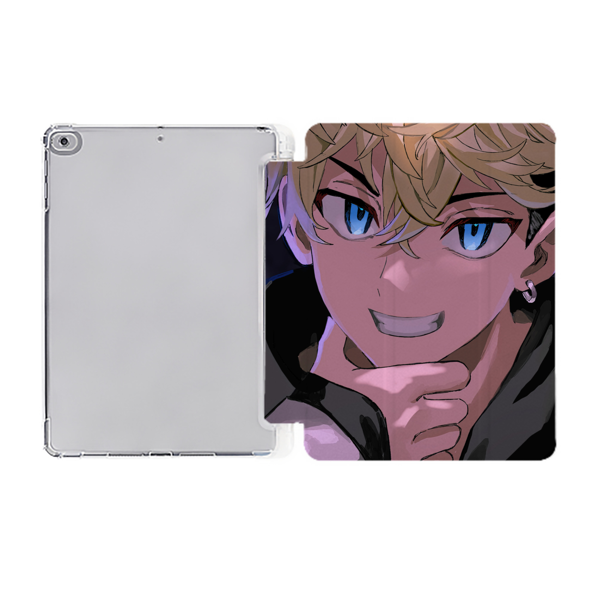 （画像用） 東京リベンジャーズ Tokyo Revengers IPad ケース ペン収納付き 三つ折りスタンド PUレザー×シリコン 対応機種9.5/10.5/10.9インチ